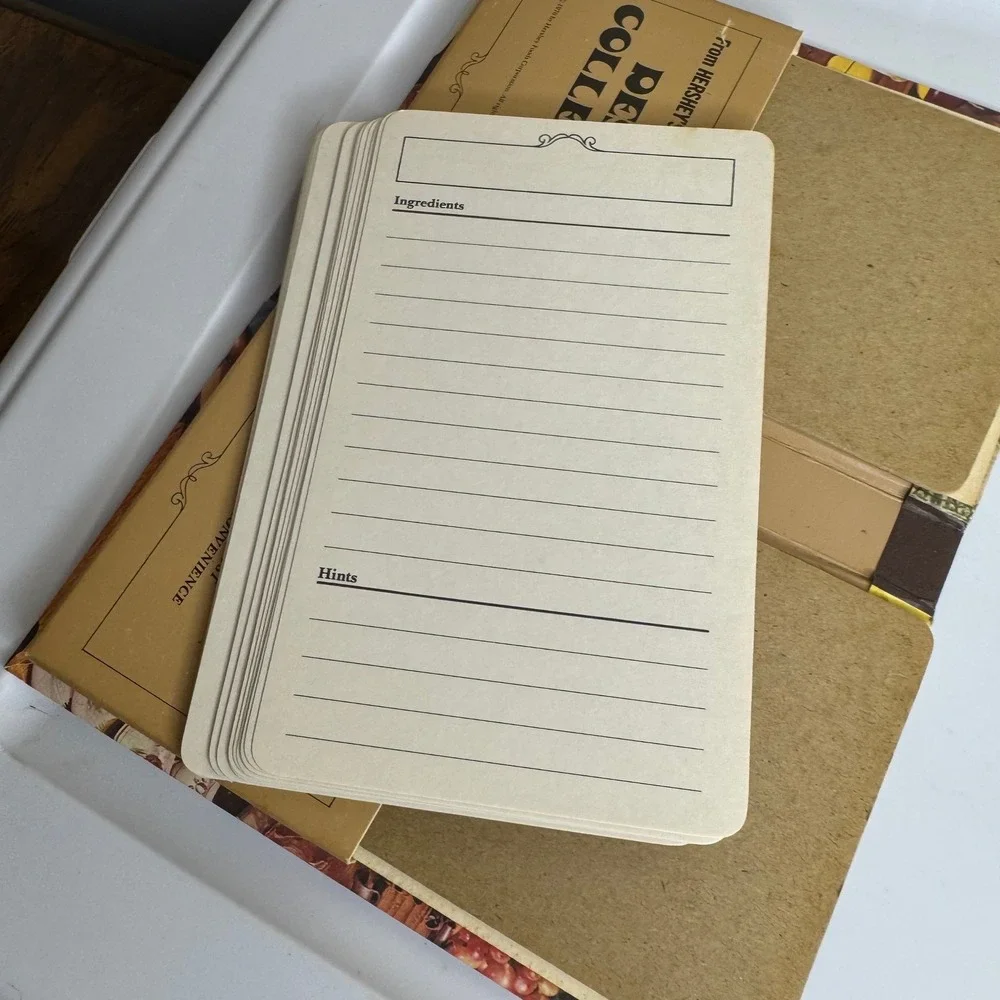 Vintage 1976 Hersheys Cocoa The Dessert Collector Recipe Card Box Set 29 Cards